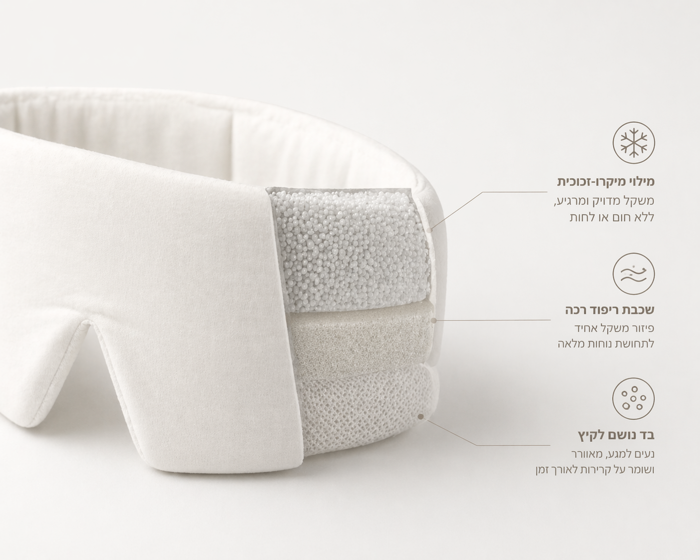 DeepCalm®︎ מסכת שינה כבדה פרימיום לקיץ